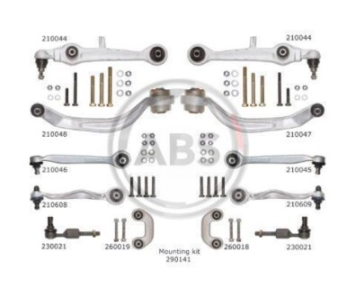 К-кт важелів перед. підвіски Audi A4/A6/Superb/Passat B5 (з товстим пальцем) A.B.S. 219900 (фото 1)