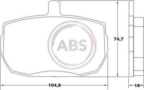 Гальмівні колодки пер. Daily/Landrover/Pilot/Range Rover/Transit (69-07) A.B.S. 36124