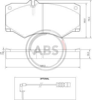 Гальмівні колодки пер. MB W463/ W460 88- A.B.S. 36490