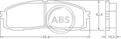 Гальмiвнi колодки дисковi A.B.S. 36626