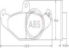 Гальмівні колодки зад. Laguna I 93-01 (brembo) (125,9x58,4x14,8) A.B.S. 36788 (фото 1)