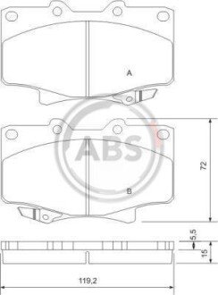 Гальмiвнi колодки дисковi A.B.S. 36882