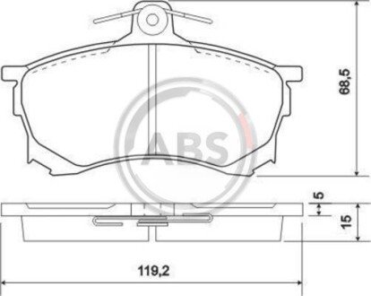 Гальмiвнi колодки дисковi A.B.S. 36918