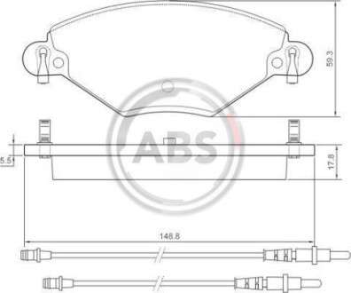 Гальмівні колодки пер. Citroen C5 01- (Bosch) A.B.S. 37277