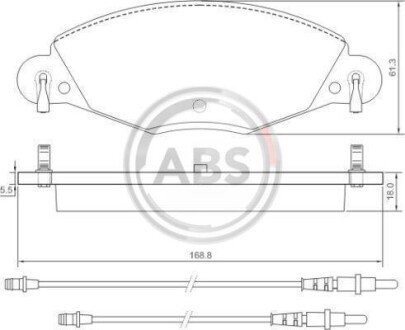 Гальмiвнi колодки дисковi A.B.S. 37285