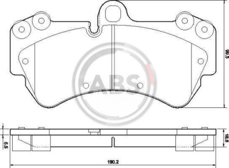 Гальмівні колодки пер. Touareg/Cayenne 02-10 A.B.S. 37445