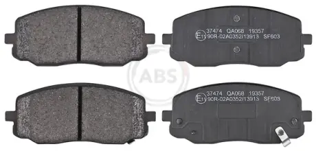 Гальмівні колодки пер. Kia Picanto/Hyundai i10 04- (mando) A.B.S. 37474