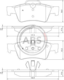 Гальмівні колодки зад. W251/W164/W463/W164/W209 05-14 A.B.S. 37509