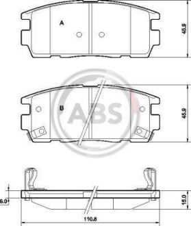 Колодка торм. диск. CHEVROLET/OPEL CAPTIVA/ANTARA задн. (ABS) A.B.S. 37583