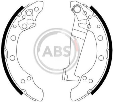 Колодка торм. барабан. AUDI/VW 80/100/PASSAT задн. (ABS) A.B.S. 8778