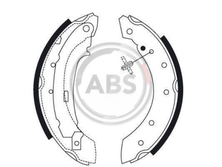 Колодка торм. барабан. CITROEN/PEUGEOT/RENAULT SAXO/106/206/LAGUNA задн. (ABS) A.B.S. 8895