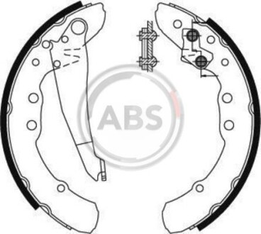 Колодка торм. барабан. AUDI/SEAT/VW 80/100/CADDY/GOLF задн. (ABS) A.B.S. 8921