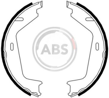 Колодки ручного гальма Volvo S80 99-/ V70 97-11/ XC70 97- / XC90 02-14 (TRW) A.B.S. 9071