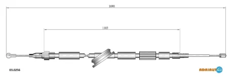 Трос ручного тормоза ADRIAUTO 030256