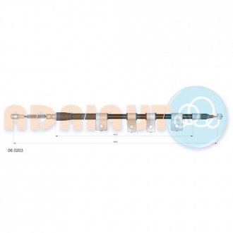 Трос ручного тормоза DAEWOO LANOS задний левый ADRIAUTO 060203