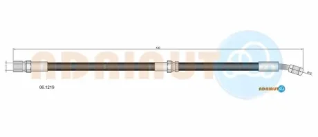 Тормозной шланг Gentra/Lacetti/Nubira/Lacetti/Nubira 02- ADRIAUTO 061219