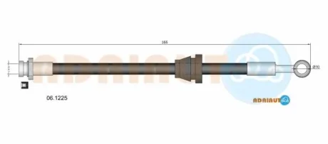 CHEVROLET Гальмівний шланг перед. Spark 10- ADRIAUTO 061225