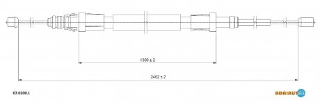 Трос гальмівний Citroen Berlingo 2008- ADRIAUTO 0702001