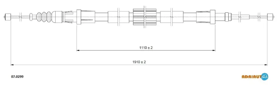 Ad07.0299_[474654] трос ручника citroen c3 picasso 09> ADRIAUTO 070299 (фото 1)