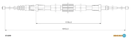 Ad07.0299_[474654] трос ручника citroen c3 picasso 09> ADRIAUTO 070299