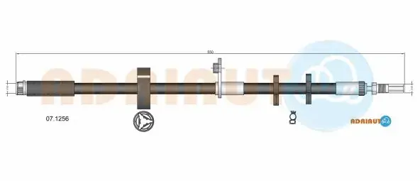 CITROEN Гальмівний шланг C8 2.0/2.2 06- ADRIAUTO 071256 (фото 1)