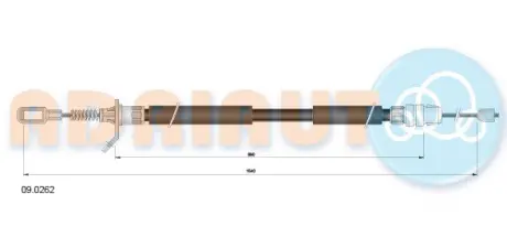 Кабель стоянкових гальм ADRIAUTO 090262