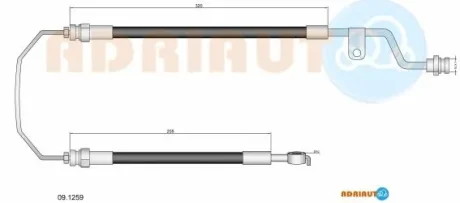 HYUNDAI KIA шланг гальм. передн. правий Cerato 04- ADRIAUTO 091259
