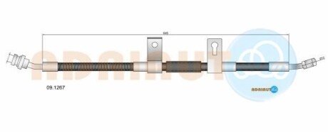 Шланг тормозной передний левый ADRIAUTO 091267