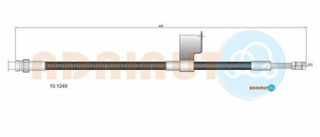 Шланг гальмівний передній правий ADRIAUTO 101245