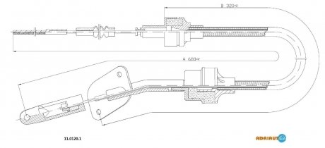 Трос зчеплення ADRIAUTO 1101201 (фото 1)