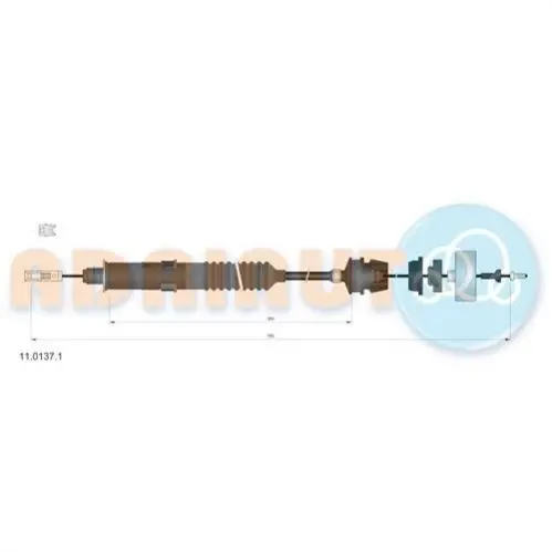 Трос зчеплення FIAT Ulysse 2.0-TDS a/a95-/Scudo 2.0 – Tds a/a95-/Evasion 2.0 BV BE3-BE3R a/a95-/Jump ADRIAUTO 1101371 (фото 1)