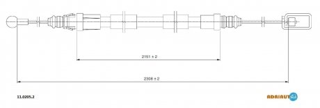 Трос зупиночних гальм ADRIAUTO 1102052
