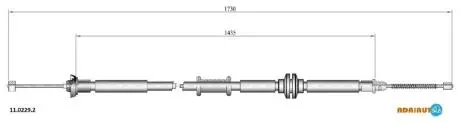 Трос гальмівний FIAT Nemo all Ds 1.4 HdiRH12/07-/Fiorino all Ds 1.3 MjRH12/07-/Bipper R RH"08- ADRIAUTO 1102292