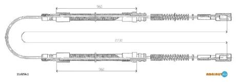 Трос стояночного тормоза ADRIAUTO 1102561