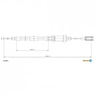 Трос гальмівний FIAT Jumper II all F02-/Ducato II all F 02-/Boxer II all F 02- ADRIAUTO 1102801