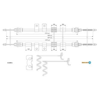 Трос стояночного тормоза ADRIAUTO 1302891