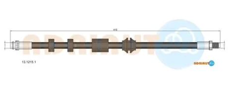 FORD шланг гальмівний перед GALAXY II 1.6-2.2 06-, MONDEO IV 1.6-2.5 07- ADRIAUTO 1312151