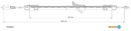 Кабель стоянкових гальм ADRIAUTO 2702221