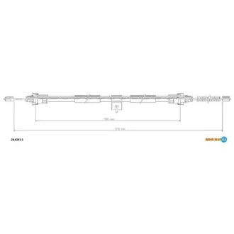 Трос ручного тормоза ADRIAUTO 2802431