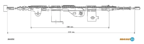 Ad28.0292_=dl-17.0240 [365312f000] трос ручника л. nissan primera 1.62.0d 96-02 drum ADRIAUTO 280292