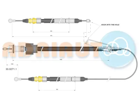 Тросик стояночного тормоза ADRIAUTO 33.0271.1