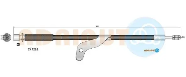 OPEL Гальмівний шланг лівий ANTARA A 2.0-3.2 06-, CHEVROLET CAPTIVA 2.4-3.2 06- ADRIAUTO 331292 (фото 1)