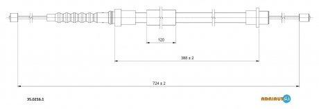 Трос зупиночних гальм ADRIAUTO 3502161