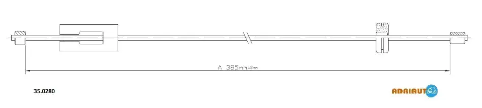 Трос ручного тормоза ADRIAUTO 350280 (фото 1)