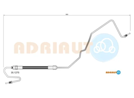 CITROEN Гальмівний шланг C4 I (LC_) 1.4-2.0 04-, PEUGEOT 307 (3A/C) 1.4-2.0 00- ADRIAUTO 351275