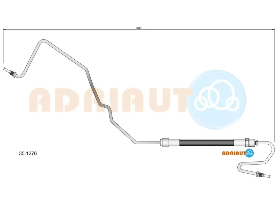 CITROEN гальмівний шланг С4 I, II 04-, DS ADRIAUTO 351276 (фото 1)