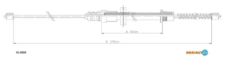 Кабель стоянкових гальм ADRIAUTO 410269