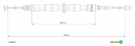 Трос гальмівний Renault Megane III ADRIAUTO 4102921