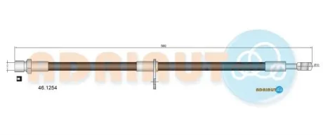 Гальм. шланг. передн. лів. SUBARU FERESTER -08 ADRIAUTO 461254