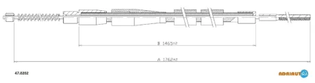 Ad47.0202_=pe76147=34.2103=10.9030 [115332750] трос ручника л.+п. skoda favoritfelicia all 89> ADRIAUTO 470202